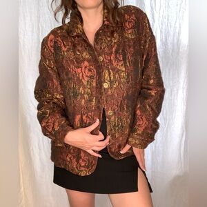 Coldwater Creek Brocade Floral Jacket - Size XL